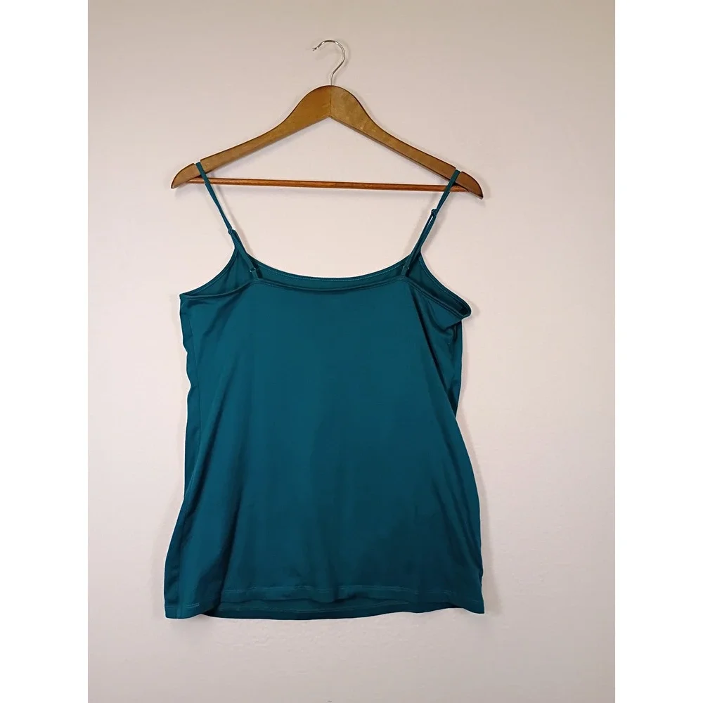 Minimalist Loft Outlet Womens Large Teal Adjustable Strap Layering Camisole Top